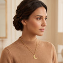 Hardship & Ease Crescent Necklace