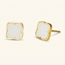 Zahra Rosette Studs - Ivory