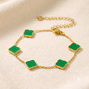 Zahra Rosette Bracelet - Jade Green