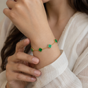 Zahra Rosette Bracelet - Jade Green