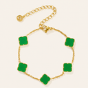 Zahra Rosette Bracelet - Jade Green