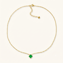 Zahra Rosette Necklace - Jade Green