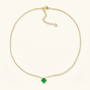 Zahra Rosette Necklace - Jade Green