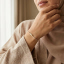 Kiera Gold Pink Crystal Bracelet