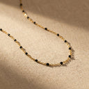 Layl Black Bead Necklace