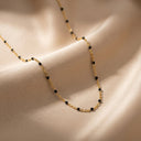 Layl Black Bead Necklace