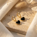 Halo Black Heart Hoop