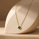 Zahra Rosette Necklace - Jade Green