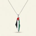 Qamar Palestine Pride Map Necklace