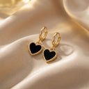 Halo Black Heart Hoop