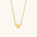 Heart Initial Gold Necklace