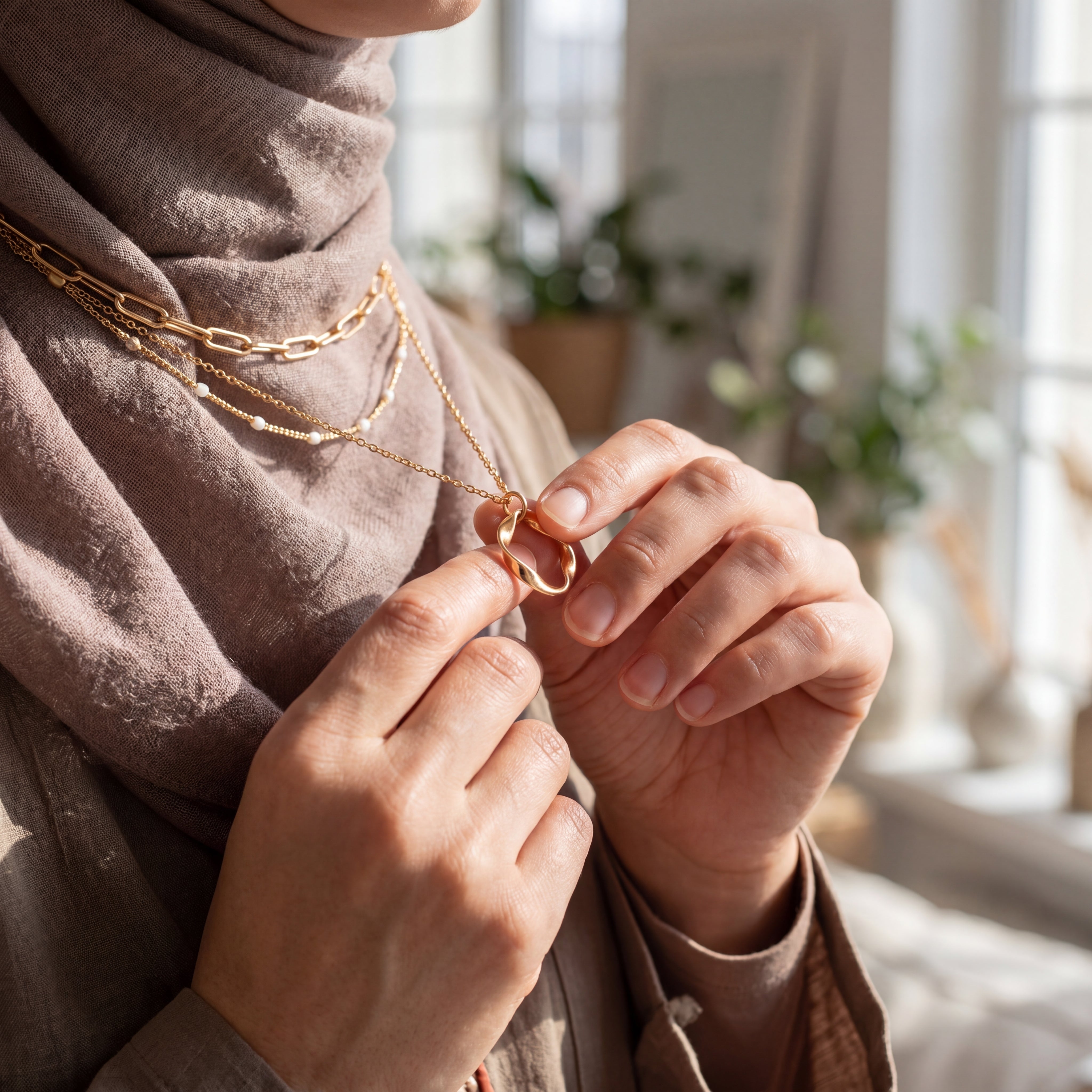 Qamar Aurora Layers Necklace
