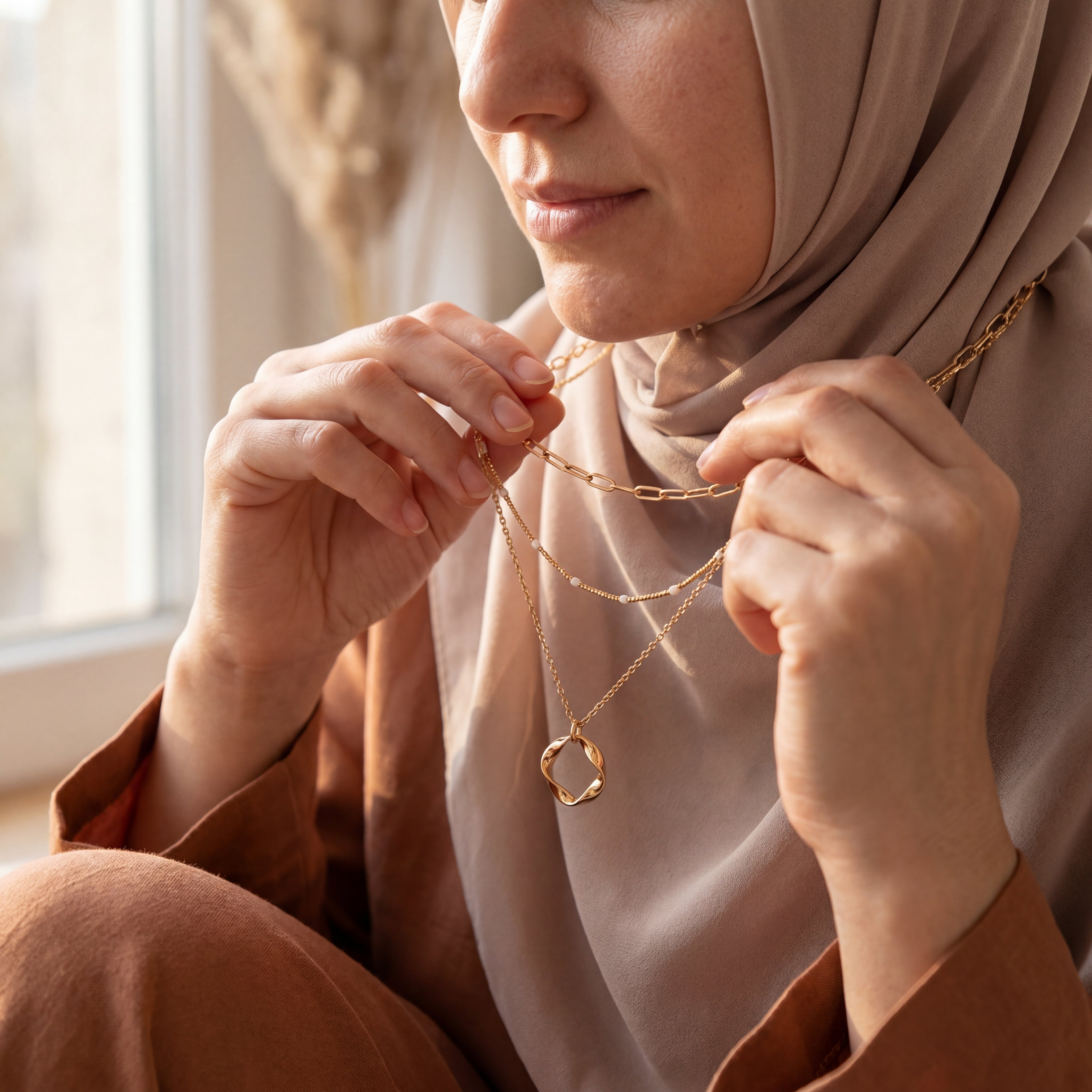 Qamar Aurora Layers Necklace