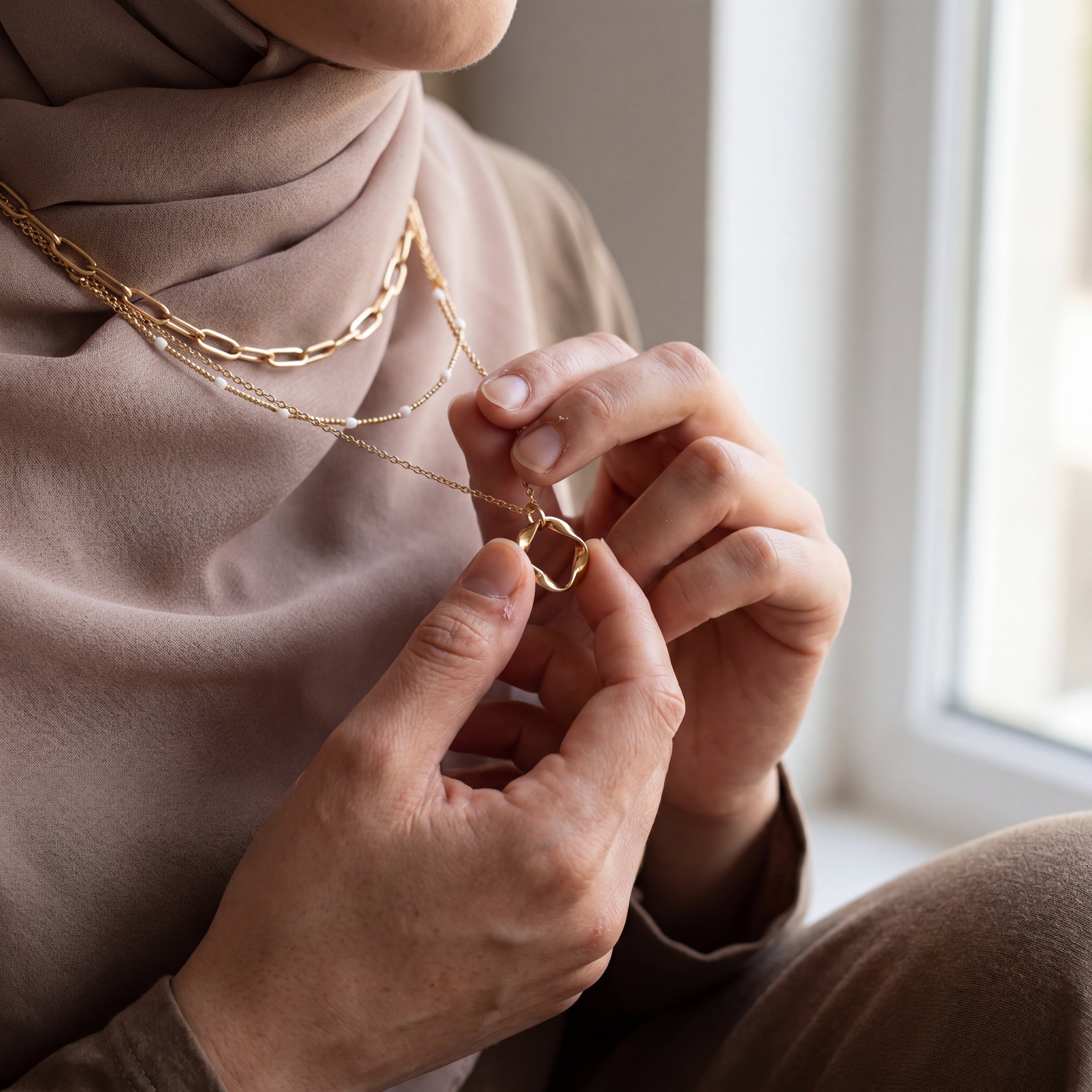 Qamar Aurora Layers Necklace