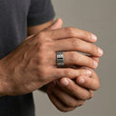 Qamar Keffiyeh Bold Ring – Men's