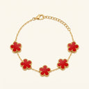 Red & Gold Bloom Bracelet