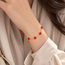 Zahra Rosette Bracelet - Red