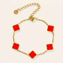 Zahra Rosette Bracelet - Red