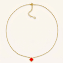 Zahra Rosette Necklace - Red