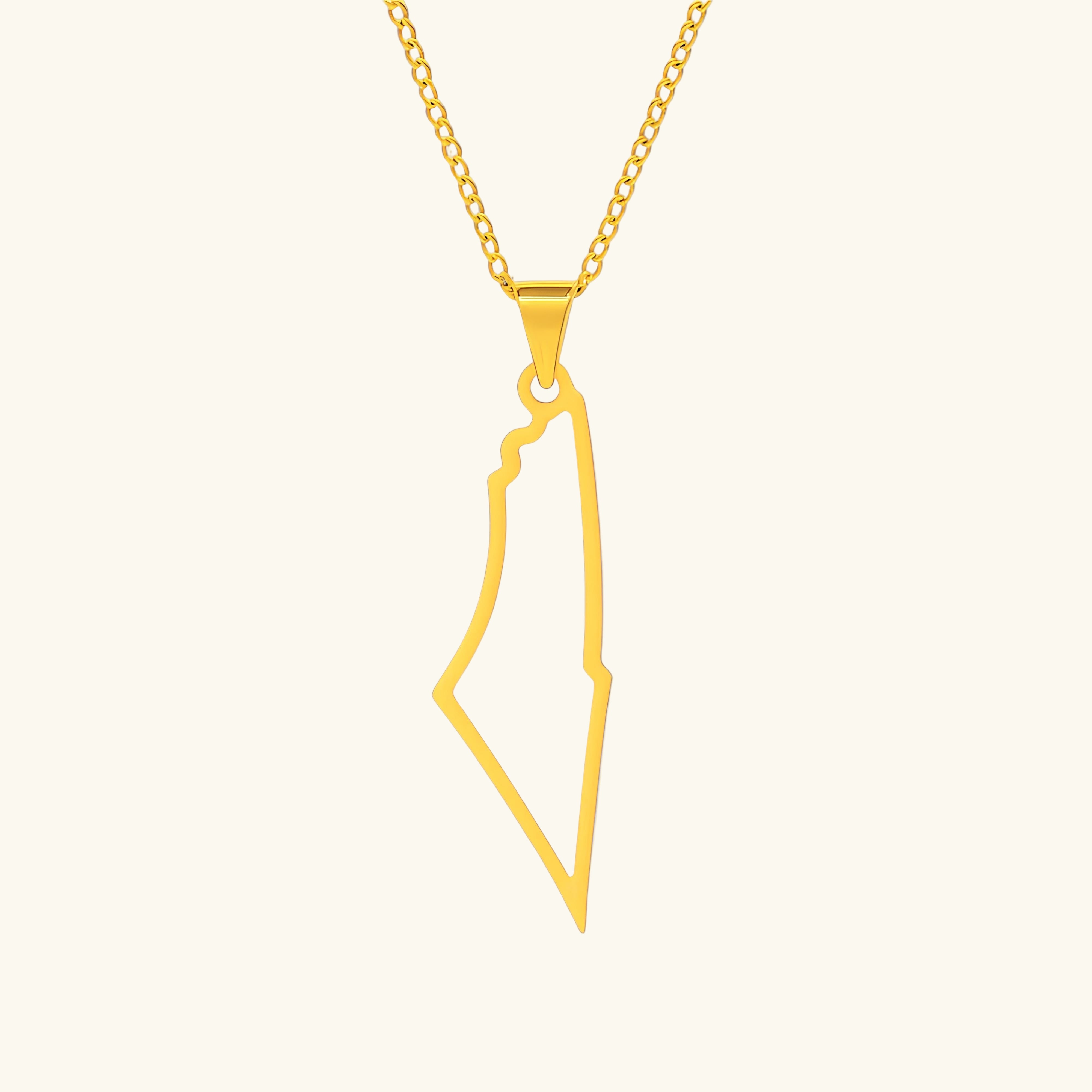 Qamar Palestine Map Necklace