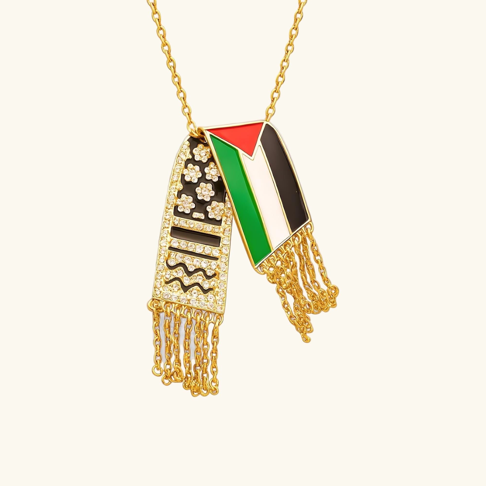 Qamar Keffiyeh Necklace