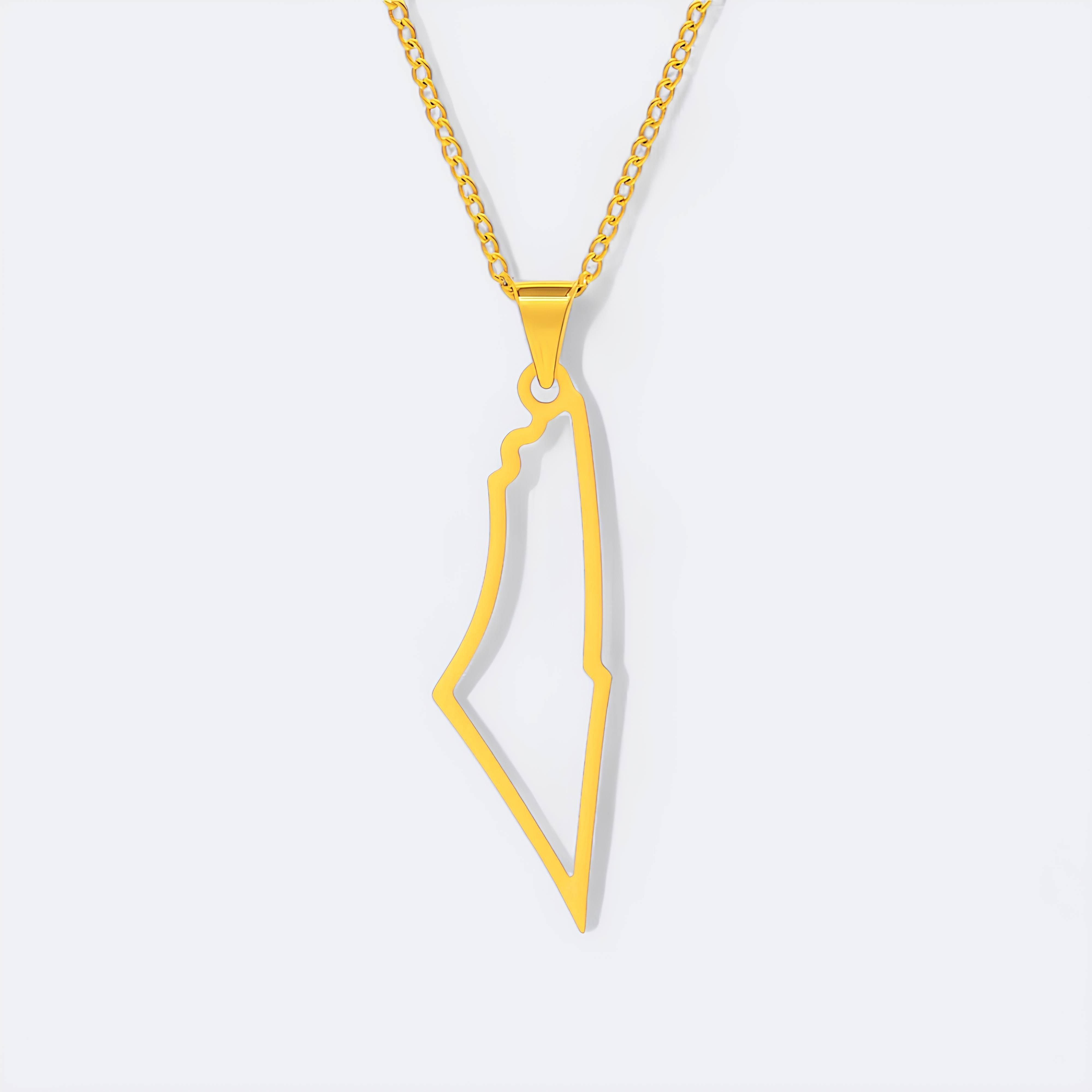 Palestine Map Necklace
