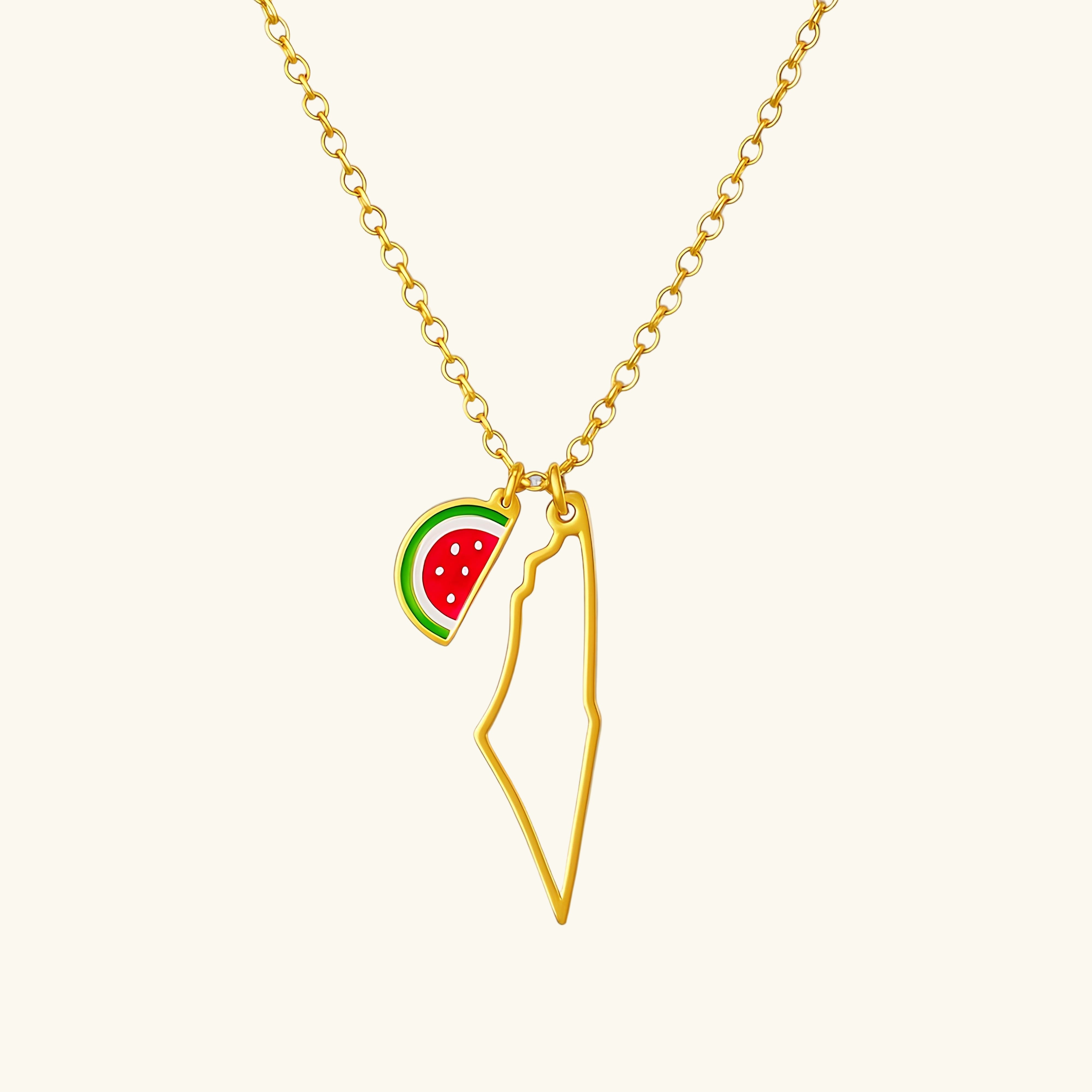 Qamar Palestine Charm Necklace