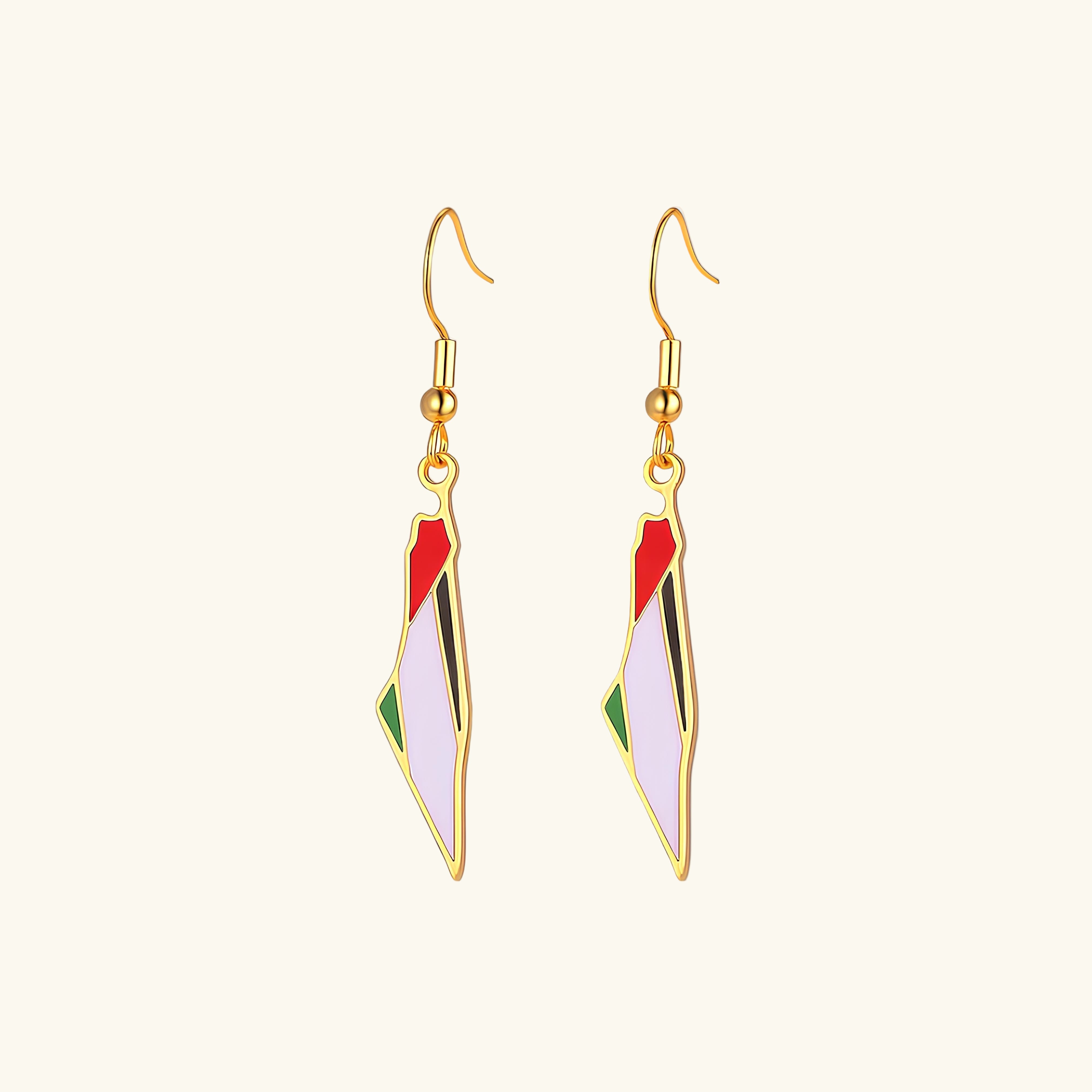 Qamar Palestine Map Earrings