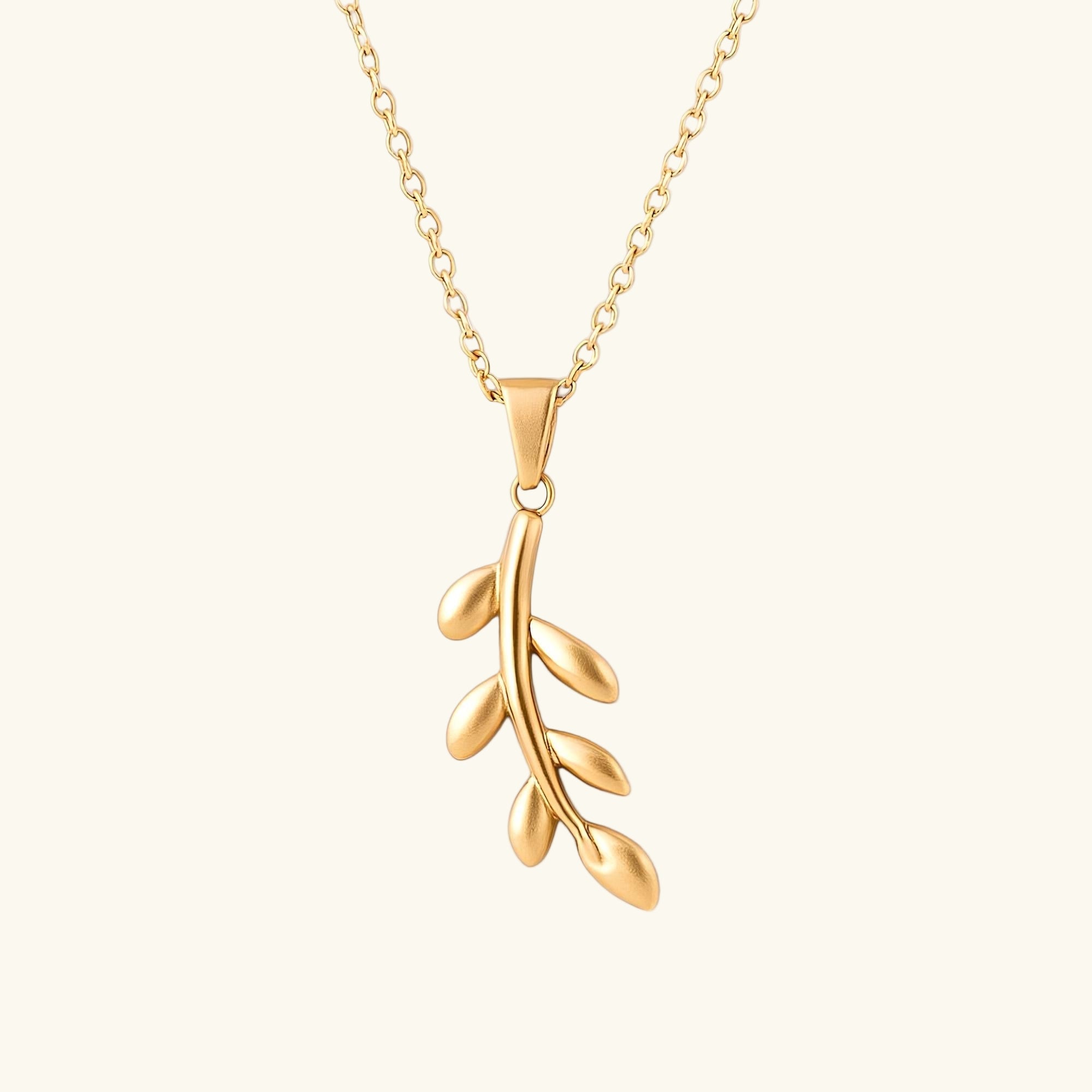 Qamar Palestine Olive Branch Necklace