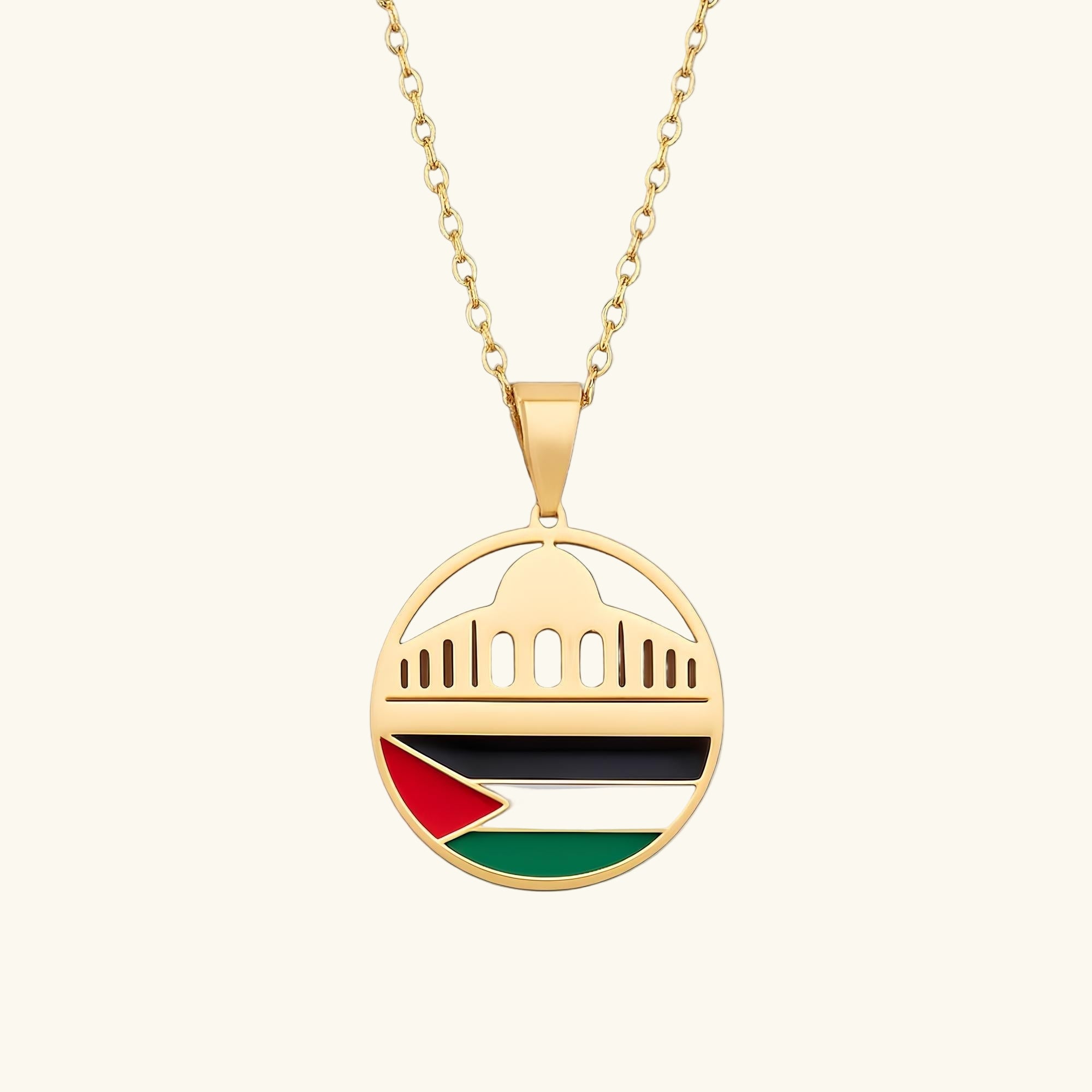 Qamar Palestine Mosque Necklace