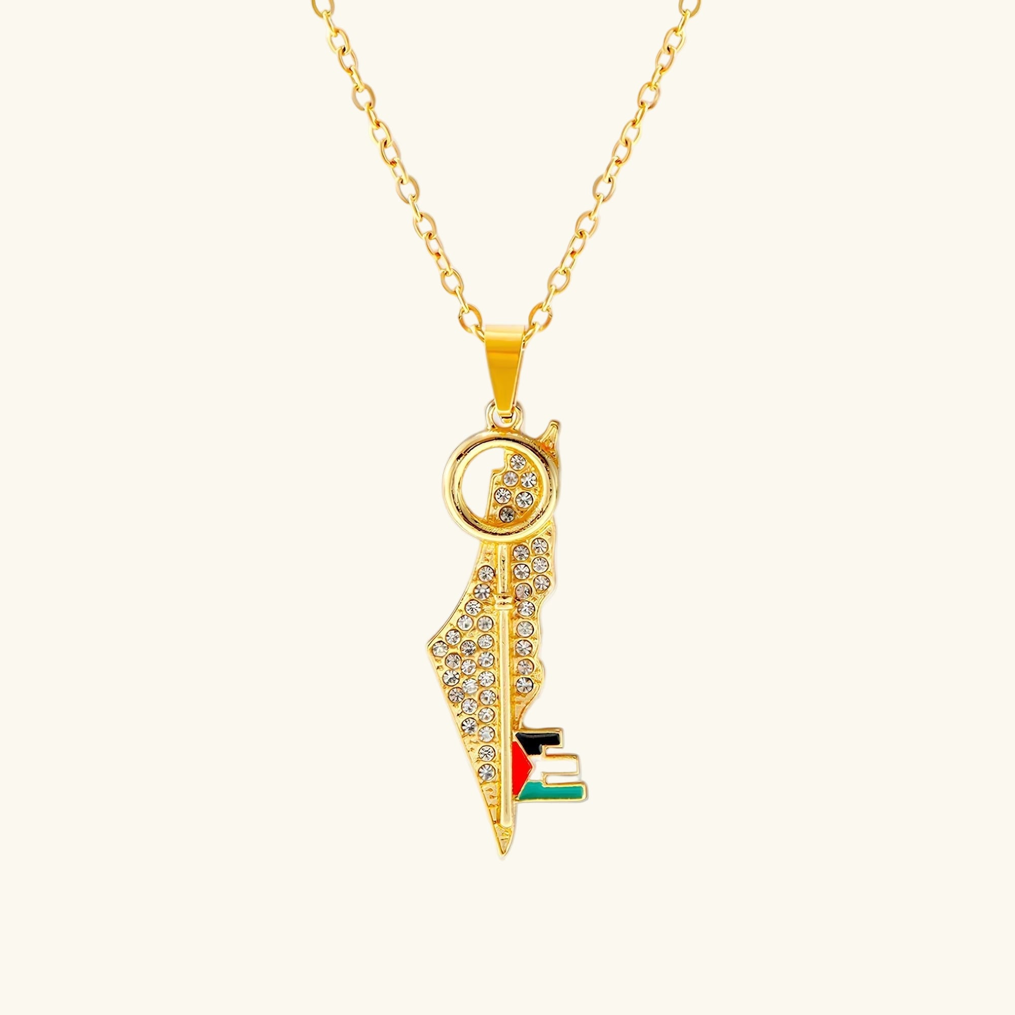 Qamar Palestine Key Necklace