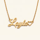 Custom Script Name Heart Necklace
