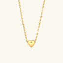 Heart Initial Gold Necklace
