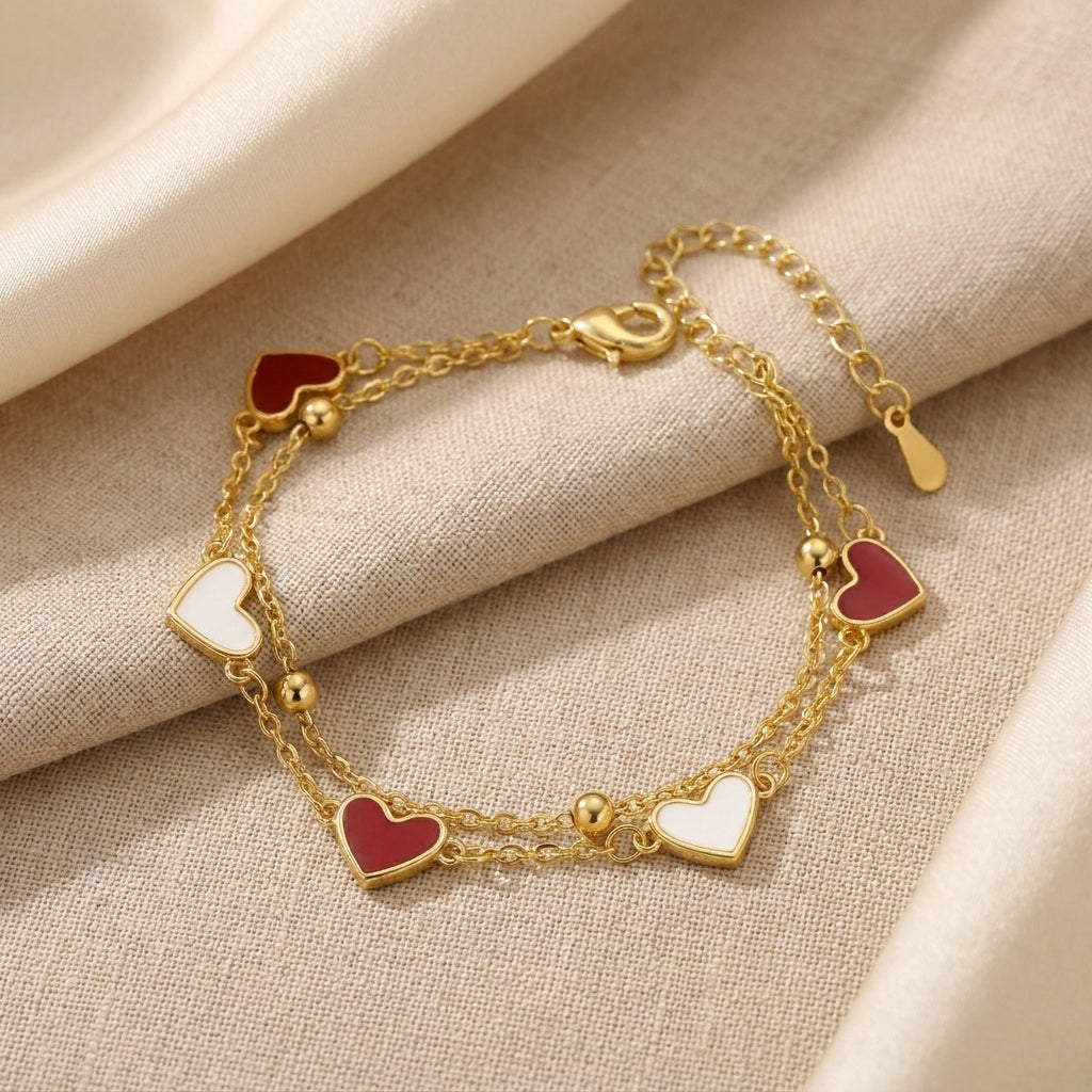 Two Hearts Bracelet