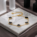 Zahra Rosette Bracelet - Black Onyx