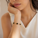 Zahra Rosette Bracelet - Black Onyx