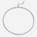 Calla Silver Twisted Chain Necklace