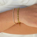Green Peridot Bead Bracelet