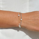Moonstone & Pearl Bead Bracelet