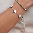 Five Bloom Silver Bracelet